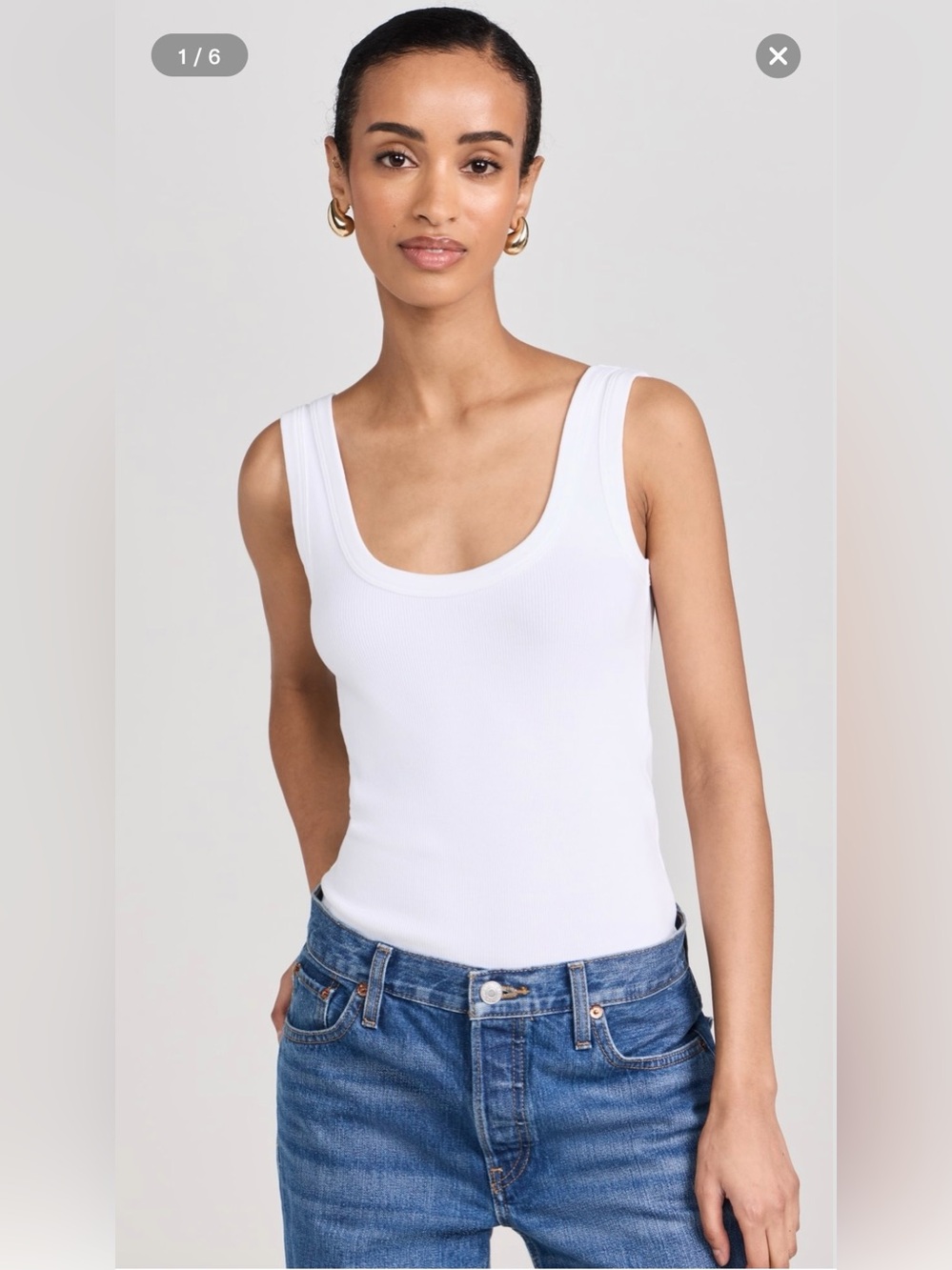 Sold Out NYC The Scoop It Up Tank in White Size Small